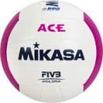 Мяч вол. пляжн. «MIKASA VXS-ACE3» синт.кожа (ТПУ), маш. сш, р. 5, бело-розовый