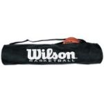Сумка на 5 мячей Wilson Tube Bag, арт.WTB1810, на 5 баскет. мячей, лого Wilson, нейлон,ПЭ, черный