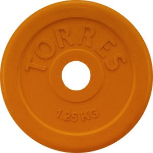 Диск обрезин. «TORRES 1,25 кг» арт.PL50381, d.25мм, металл в резиновой оболочке, оранжевый