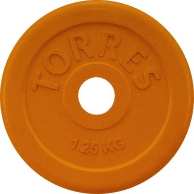 Диск обрезин. «TORRES 1,25 кг» арт.PL50381, d.25мм, металл в резиновой оболочке, оранжевый