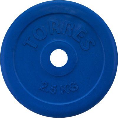 Диск обрезин. «TORRES 2,5 кг» арт.PL50392, d.25мм, металл в резиновой оболочке, синий