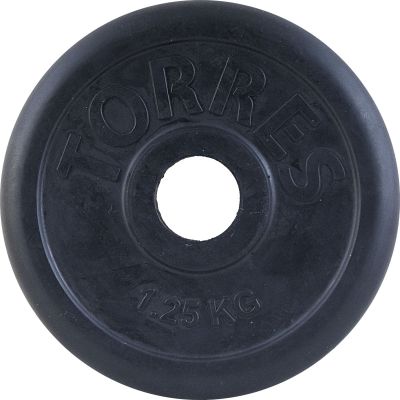 Диск обрезин. «TORRES 1,25 кг» арт.PL50621, d.31мм, металл в резиновой оболочке, черный