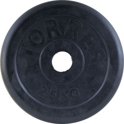 Диск обрезин. «TORRES 2,5 кг» арт.PL50632, d.31мм, металл в резиновой оболочке, черный