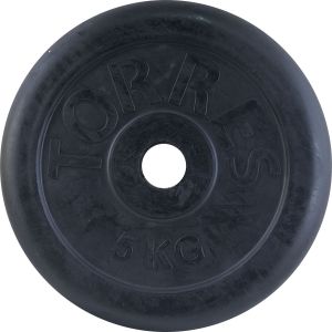 Диск обрезин. «TORRES 5 кг» арт.PL50645, d.31мм, металл в резиновой оболочке, черный