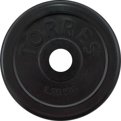 Диск обрезин. «TORRES 1,25 кг» арт.PL50681, d.25мм, металл в резиновой оболочке, черный