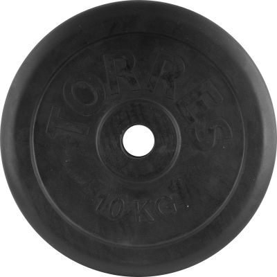 Диск обрезин. «TORRES 10 кг» арт.PL506510, d.31мм, металл в рез. оболочке, черный