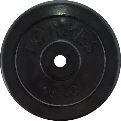 Диск обрезин.«TORRES 10 кг» арт.PL507110, d.25мм, металл в рез. оболочке, черный