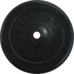 Диск обрезин.«TORRES 15 кг» арт.PL507215, d.25мм, металл в резиновой оболочке, черный