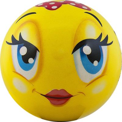 Мяч детский «Funny Faces», арт.DS-PP 203, диаметр 12 см, пластизоль, желтый