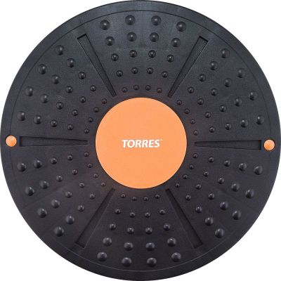 Балансирующий диск «TORRES» арт.AL1011, диаметр 40 см., нескользящее покрытие, черно-оранжевый