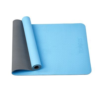 Коврик для йоги «TORRES Comfort 4» арт.YL10064, TPE 4 мм, нескользящее покрытие, сине-серый