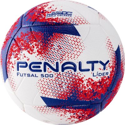 Мяч футзал. PENALTY BOLA FUTSAL LIDER XXI, арт.5213061641-U, р.4, PU, термосшивка, бело-сине-красн