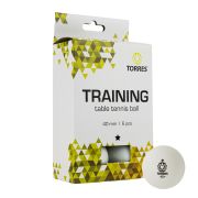 Мяч для наст. тенниса TORRES Training 1*, арт. TT21016, упаковке 6 шт.