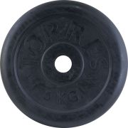Диск обрезин. «TORRES 5 кг» арт.PL50645, d.31мм, металл в резиновой оболочке, черный